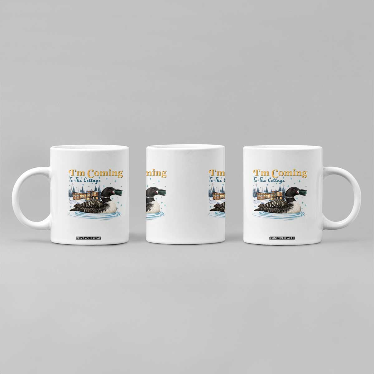 I Am Coming To The Cottage Coffee Mug Stupid Canadian Wolf Bird TS14 Print Your Wear