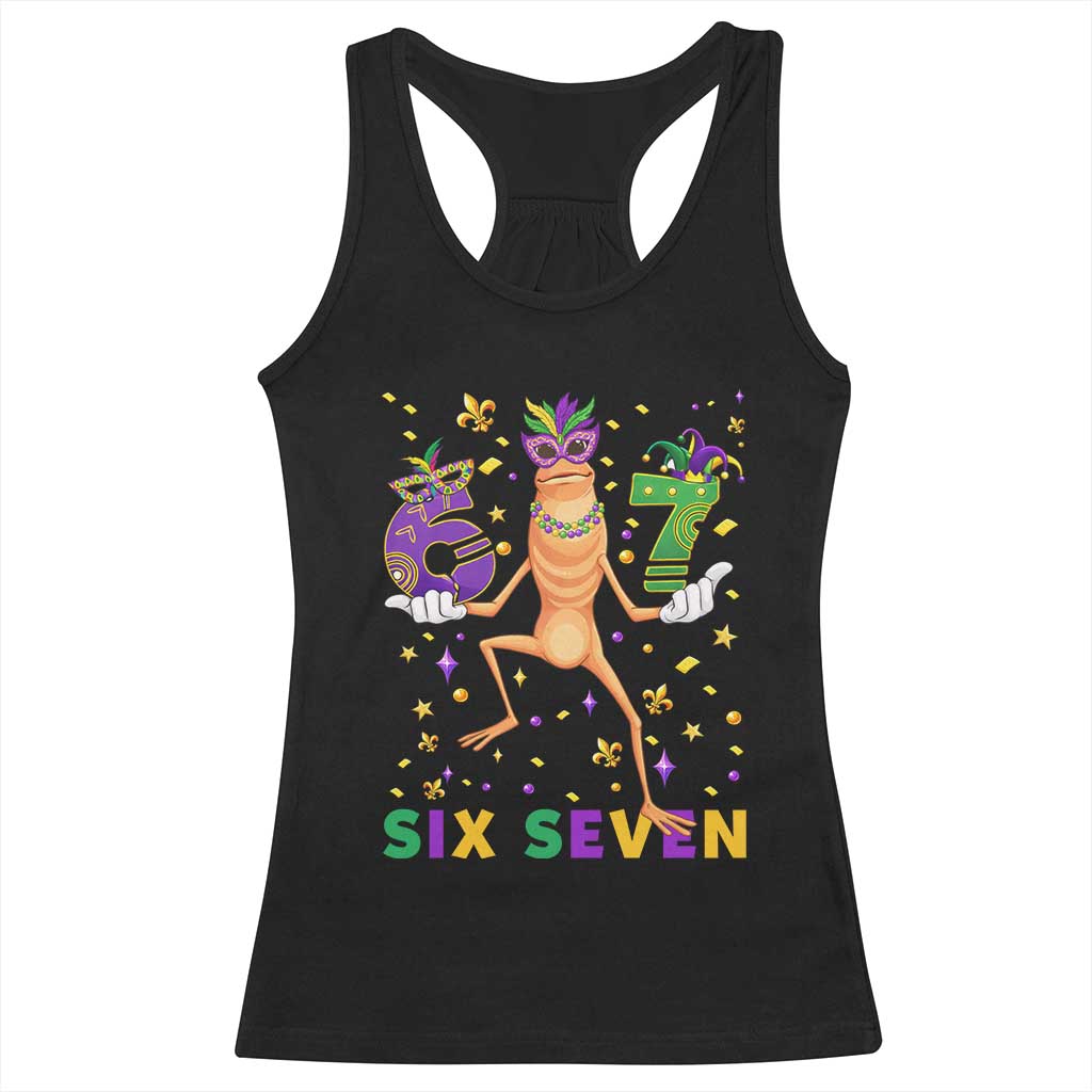 67 Mardi Gras Racerback Tank Top Marcus The Worm Carnival Trendy Meme TS14 Black Print Your Wear