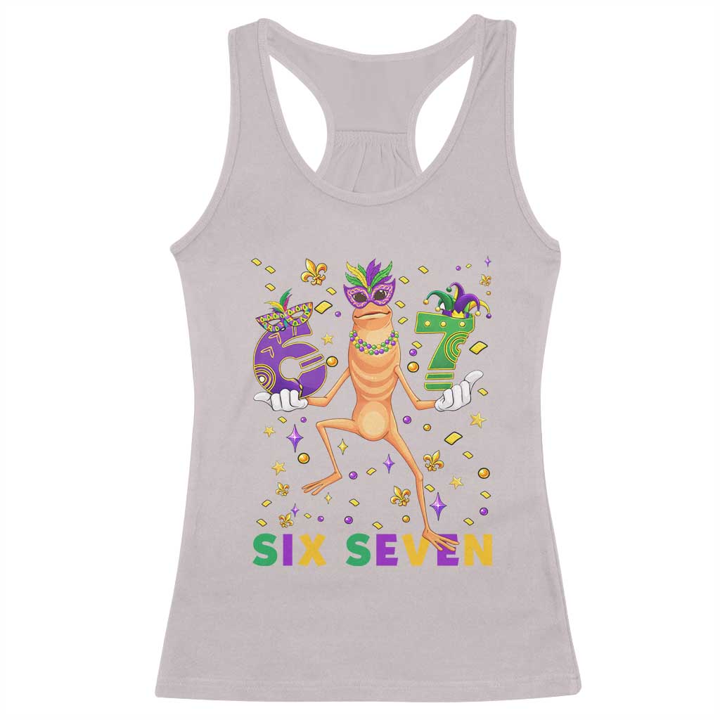 67 Mardi Gras Racerback Tank Top Marcus The Worm Carnival Trendy Meme TS14 Ice Gray Print Your Wear