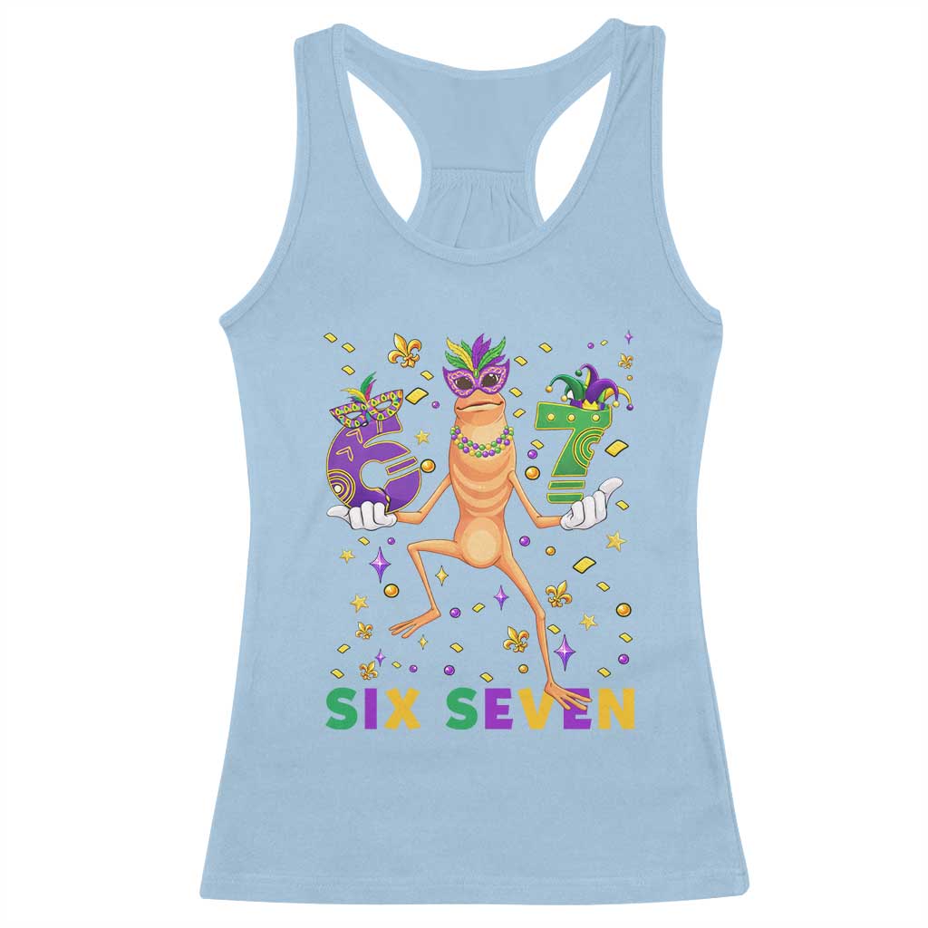 67 Mardi Gras Racerback Tank Top Marcus The Worm Carnival Trendy Meme TS14 Light Blue Print Your Wear