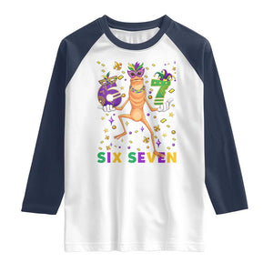 67 Mardi Gras Raglan Shirt Marcus The Worm Carnival Trendy Meme TS14 White Navy Print Your Wear