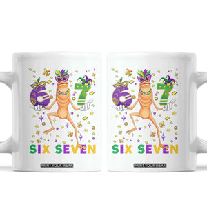 67 Mardi Gras Coffee Mug Marcus The Worm Carnival Trendy Meme TS14 White Print Your Wear