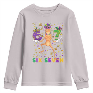 67 Mardi Gras Youth Sweatshirt Marcus The Worm Carnival Trendy Meme TS14 Ice Gray Print Your Wear