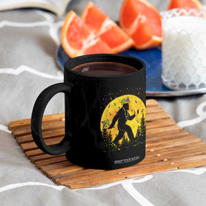 Mardi Gras Bigfoot Coffee Mug Funny Sasquatch Carnival Trendy Meme TS14 Print Your Wear