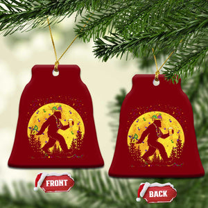 Mardi Gras Bigfoot Ceramic Ornament Funny Sasquatch Carnival Trendy Meme TS14 Print Your Wear