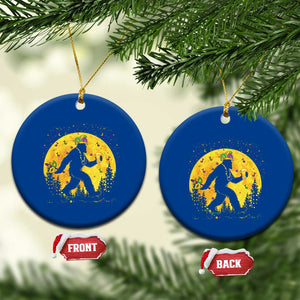 Mardi Gras Bigfoot Ceramic Ornament Funny Sasquatch Carnival Trendy Meme TS14 1pc Blue Print Your Wear