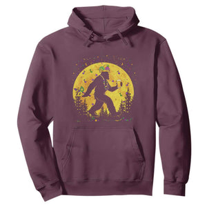 Mardi Gras Bigfoot Hoodie Funny Sasquatch Carnival Trendy Meme TS14 Maroon Print Your Wear