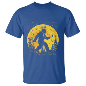 Mardi Gras Bigfoot T Shirt Funny Sasquatch Carnival Trendy Meme TS14 Royal Blue Print Your Wear