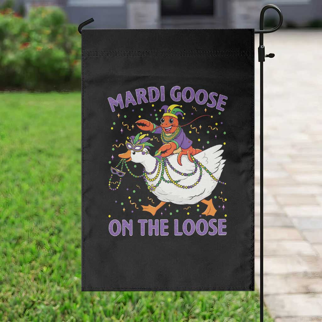 Funny Mardi Gras Garden Flag Goose Crawfish Carnival Trendy Meme TS14 Print Your Wear