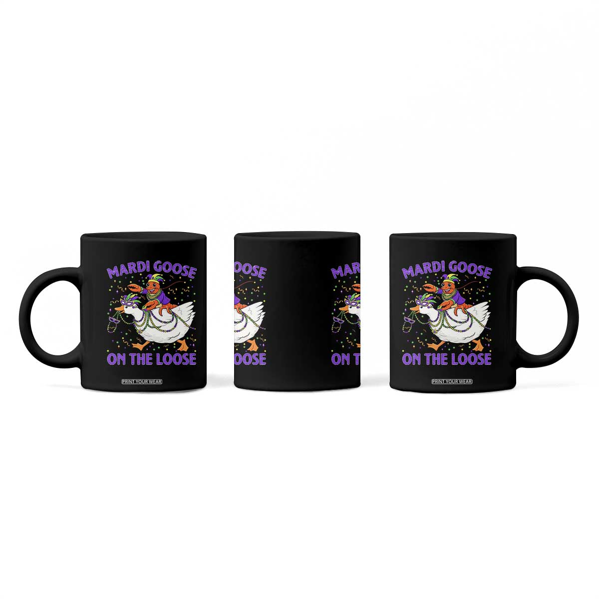 Funny Mardi Gras Coffee Mug Goose Crawfish Carnival Trendy Meme TS14 Print Your Wear