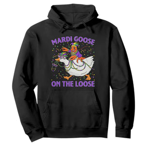 Funny Mardi Gras Hoodie Goose Crawfish Carnival Trendy Meme TS14 Black Print Your Wear