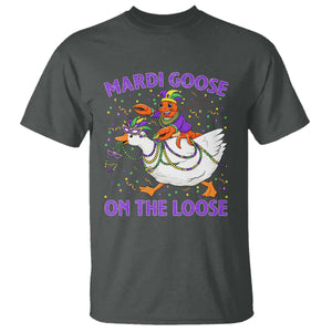 Funny Mardi Gras T Shirt Goose Crawfish Carnival Trendy Meme TS14 Dark Heather Print Your Wear