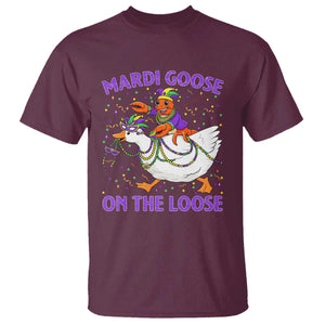 Funny Mardi Gras T Shirt Goose Crawfish Carnival Trendy Meme TS14 Maroon Print Your Wear