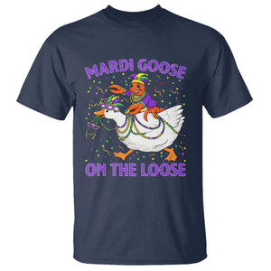 Funny Mardi Gras T Shirt Goose Crawfish Carnival Trendy Meme TS14 Navy Print Your Wear