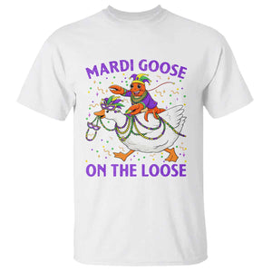 Funny Mardi Gras T Shirt Goose Crawfish Carnival Trendy Meme TS14 White Print Your Wear