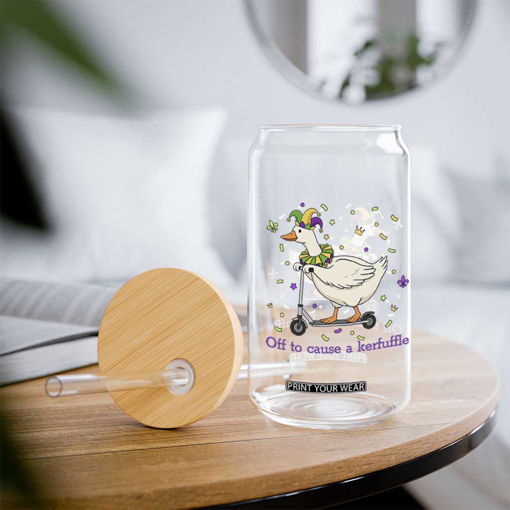 Mardi Gras Silly Goose Glass Can Off To Cause A Kerfuffle TS14 Print Your Wear