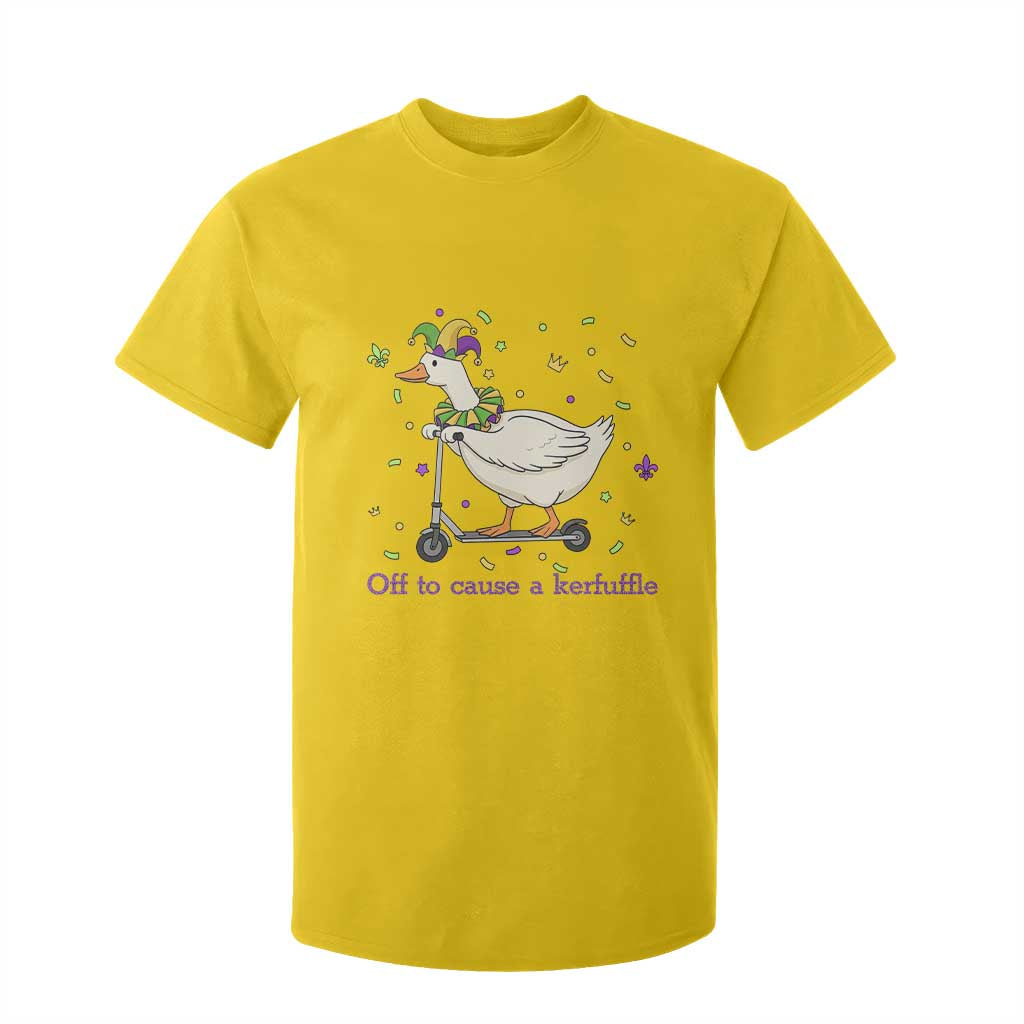 Mardi Gras Silly Goose T Shirt For Kid Off To Cause A Kerfuffle TS14 Daisy Print Your Wear