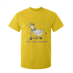 Mardi Gras Silly Goose T Shirt For Kid Off To Cause A Kerfuffle TS14 Daisy Print Your Wear