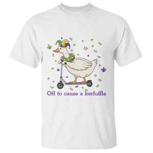 Mardi Gras Silly Goose T Shirt Off To Cause A Kerfuffle TS14 White Print Your Wear