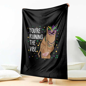 Funny Mardi Gras Throw Blanket Marcus The Worm Carnival Trendy Meme TS14 Print Your Wear