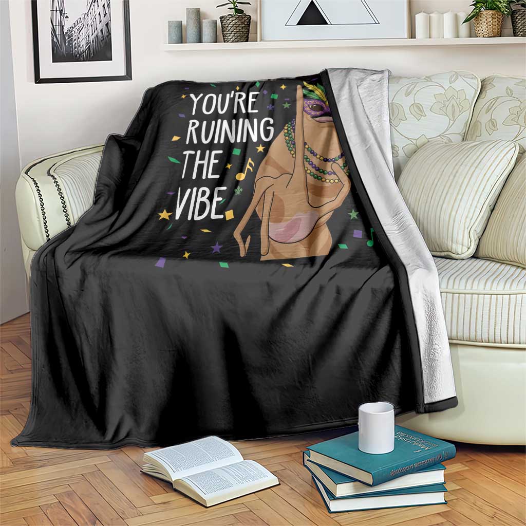 Funny Mardi Gras Throw Blanket Marcus The Worm Carnival Trendy Meme TS14 Print Your Wear