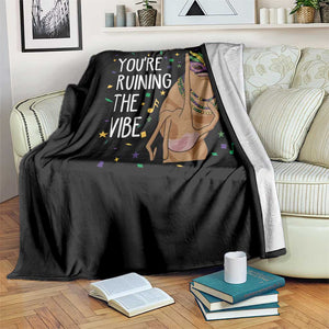 Funny Mardi Gras Throw Blanket Marcus The Worm Carnival Trendy Meme TS14 Print Your Wear