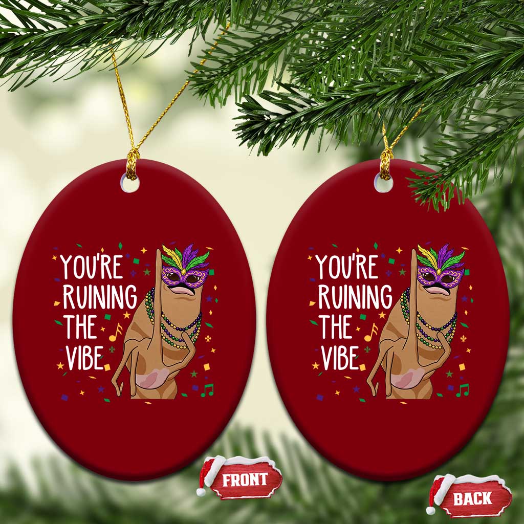 Funny Mardi Gras Ceramic Ornament Marcus The Worm Carnival Trendy Meme TS14 Print Your Wear