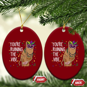Funny Mardi Gras Ceramic Ornament Marcus The Worm Carnival Trendy Meme TS14 Print Your Wear