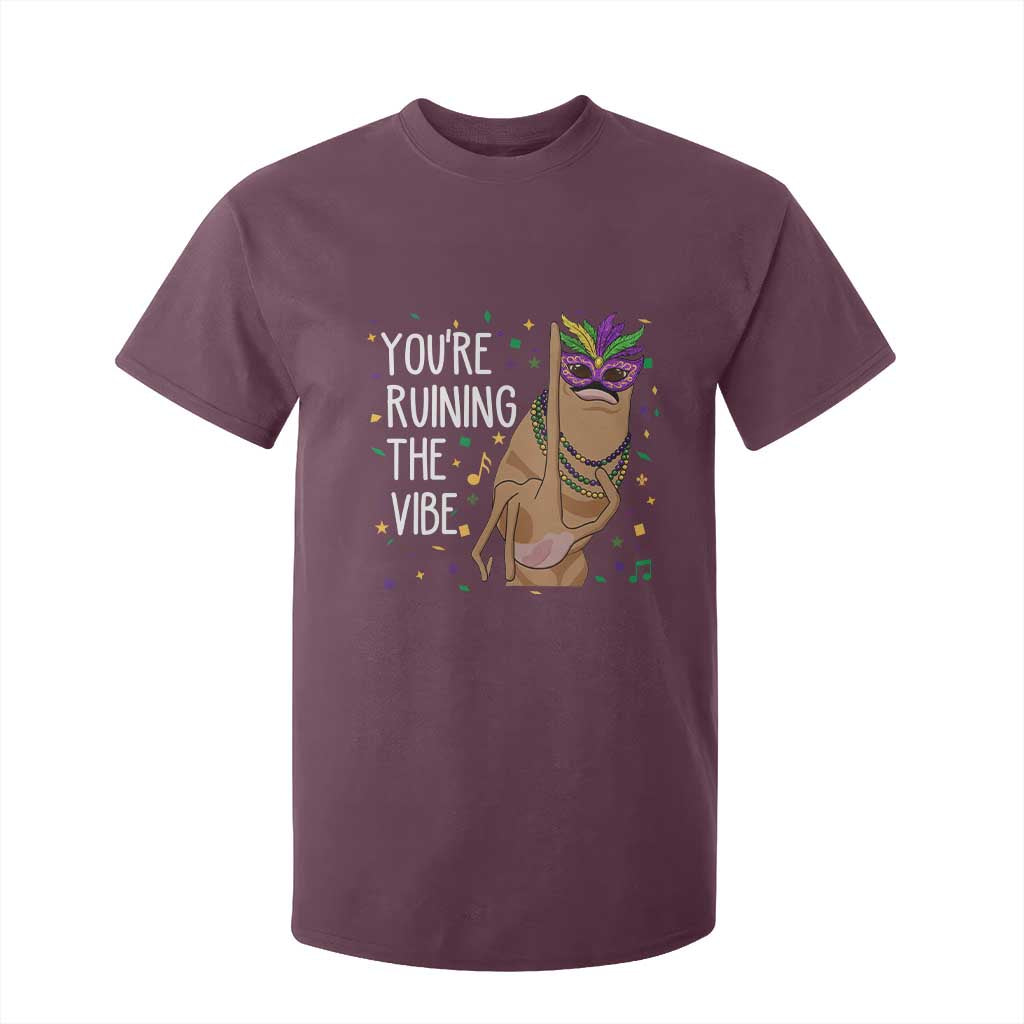 Funny Mardi Gras T Shirt For Kid Marcus The Worm Carnival Trendy Meme TS14 Maroon Print Your Wear
