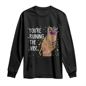 Funny Mardi Gras Long Sleeve Shirt Marcus The Worm Carnival Trendy Meme TS14 Black Print Your Wear