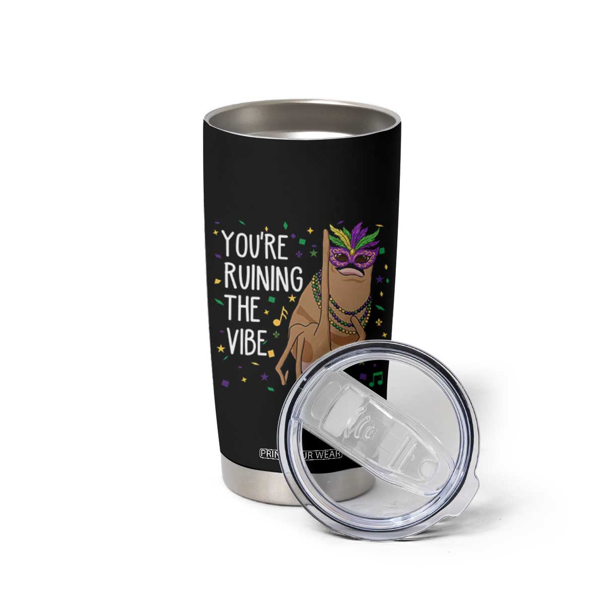 Funny Mardi Gras Tumbler Cup Marcus The Worm Carnival Trendy Meme TS14 Print Your Wear