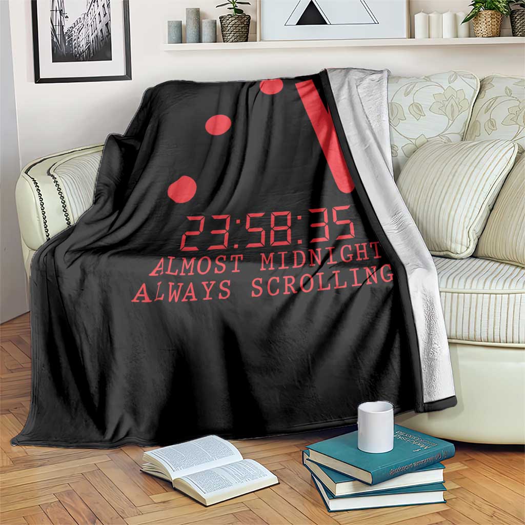Doomsday Clock Armageddon Throw Blanket Almost Midnight Always Scrolling TS14 Print Your Wear