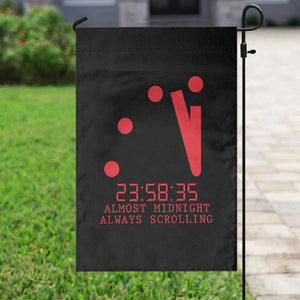 Doomsday Clock Armageddon Garden Flag Almost Midnight Always Scrolling TS14 Print Your Wear