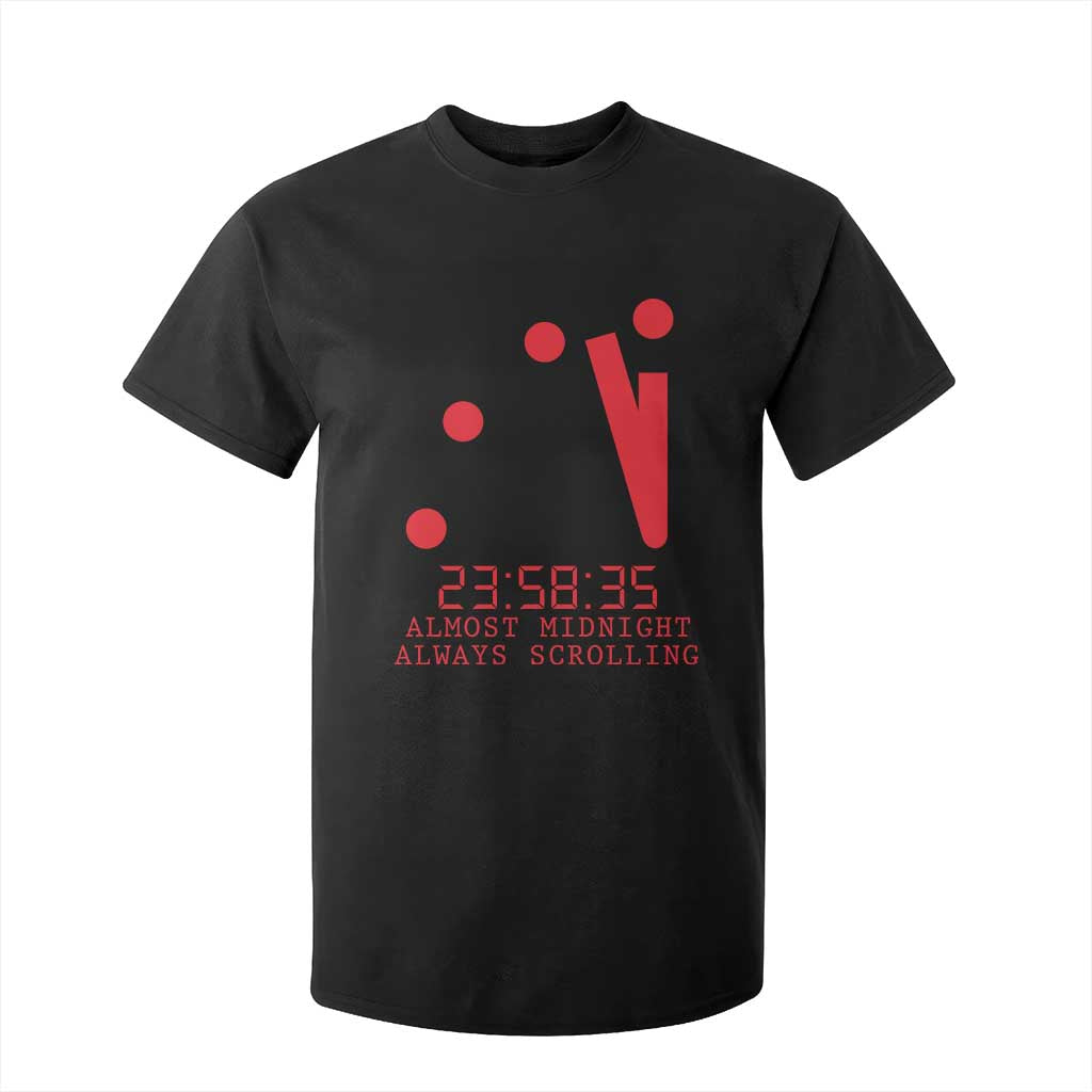 Doomsday Clock Armageddon T Shirt For Kid Almost Midnight Always Scrolling TS14 Black Print Your Wear