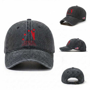Doomsday Clock Armageddon Washed Cotton Baseball Cap Almost Midnight Always Scrolling TS14 Washed Cap Universal Fit Dark Gray Print Your Wear