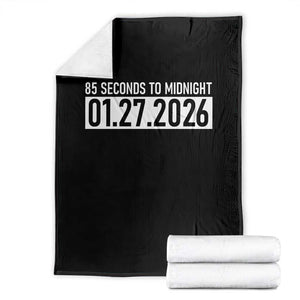 Doomsday Clock Armageddon Throw Blanket 85 Second To Midnight TS14 Black Print Your Wear