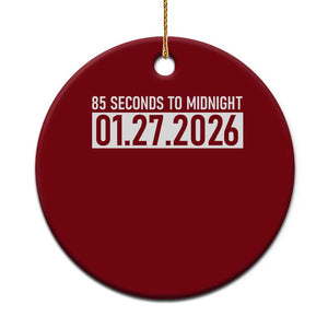 Doomsday Clock Armageddon Ceramic Ornament 85 Second To Midnight TS14 1pc Red Print Your Wear