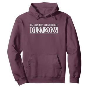 Doomsday Clock Armageddon Hoodie 85 Second To Midnight TS14 Maroon Print Your Wear