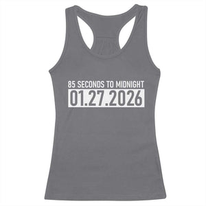 Doomsday Clock Armageddon Racerback Tank Top 85 Second To Midnight TS14 Charcoal Print Your Wear