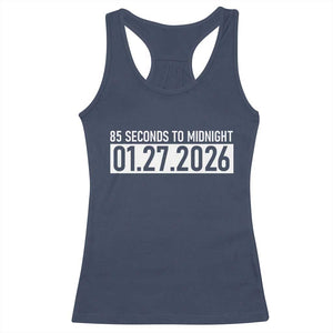 Doomsday Clock Armageddon Racerback Tank Top 85 Second To Midnight TS14 Navy Print Your Wear