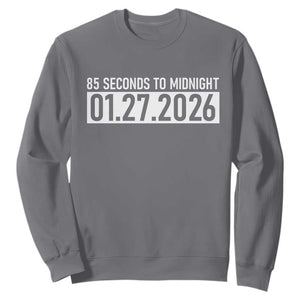 Doomsday Clock Armageddon Sweatshirt 85 Second To Midnight TS14 Charcoal Print Your Wear