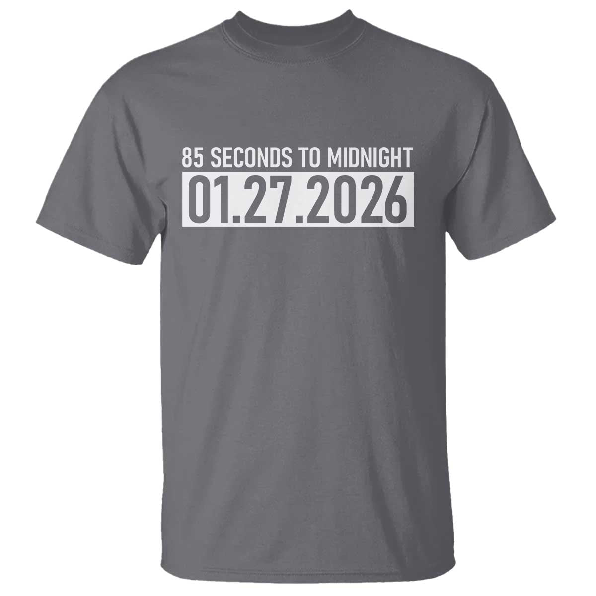 Doomsday Clock Armageddon T Shirt 85 Second To Midnight TS14 Charcoal Print Your Wear