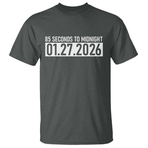 Doomsday Clock Armageddon T Shirt 85 Second To Midnight TS14 Dark Heather Print Your Wear