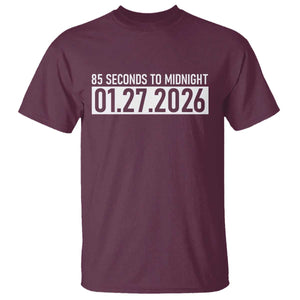 Doomsday Clock Armageddon T Shirt 85 Second To Midnight TS14 Maroon Print Your Wear