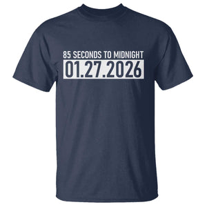 Doomsday Clock Armageddon T Shirt 85 Second To Midnight TS14 Navy Print Your Wear