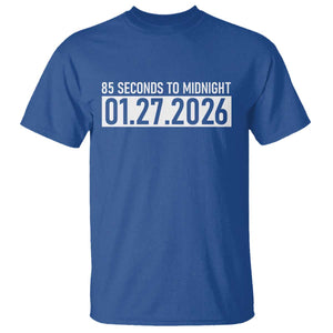 Doomsday Clock Armageddon T Shirt 85 Second To Midnight TS14 Royal Blue Print Your Wear