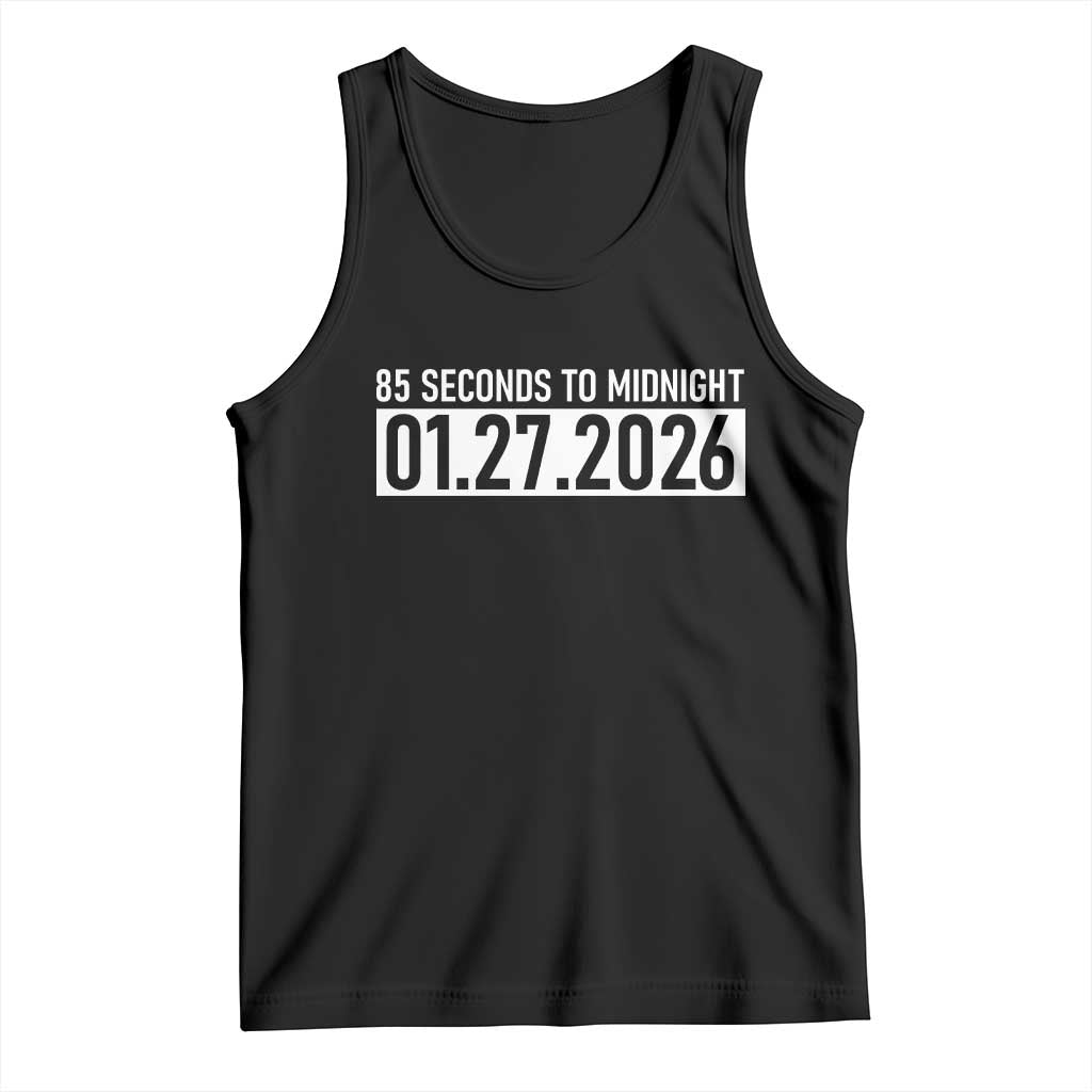 Doomsday Clock Armageddon Tank Top 85 Second To Midnight TS14 Black Print Your Wear