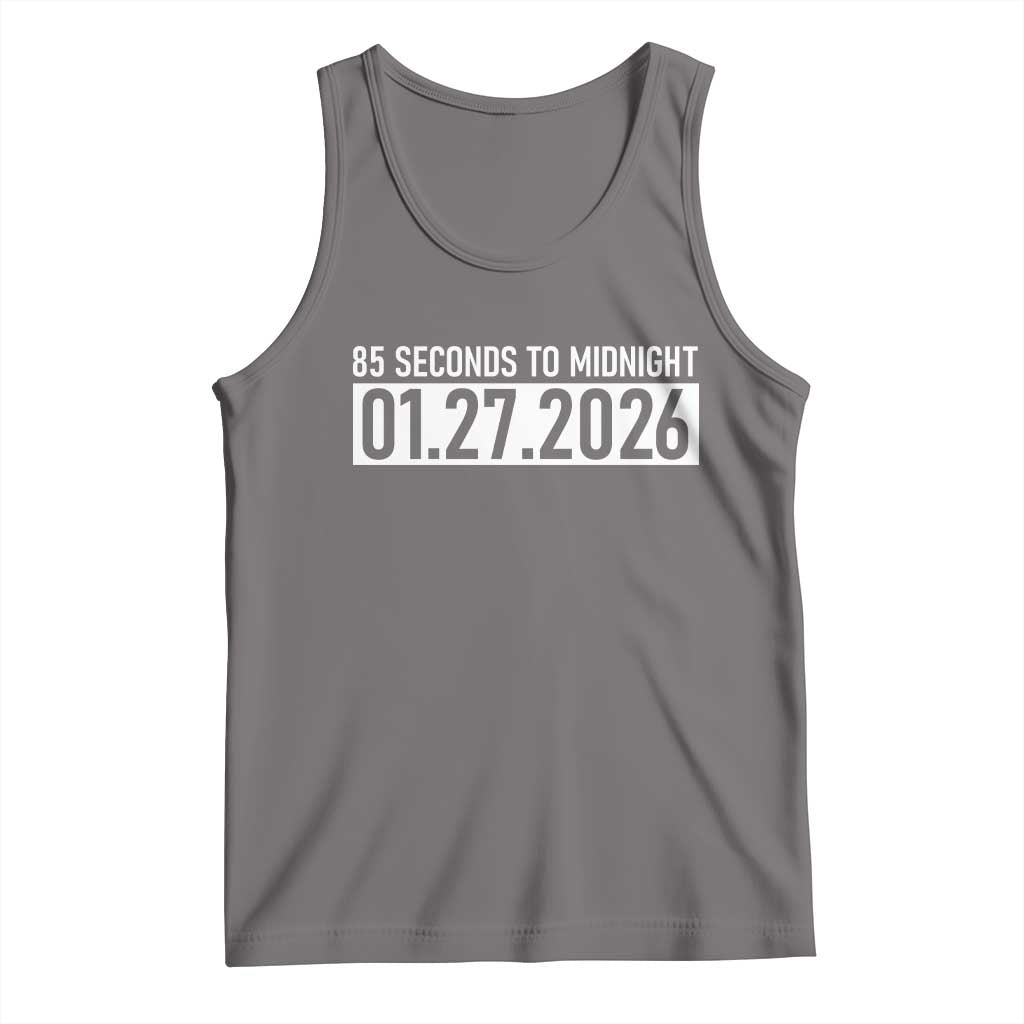 Doomsday Clock Armageddon Tank Top 85 Second To Midnight TS14 Deep Heather Print Your Wear