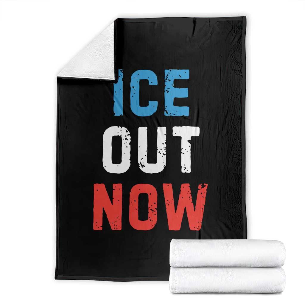 Ice Out Throw Blanket Minneapolis Resist ICE Immigration Rights Protest TS14 Black Print Your Wear