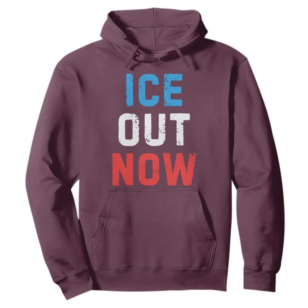 Ice Out Hoodie Minneapolis Resist ICE Immigration Rights Protest TS14 Maroon Print Your Wear